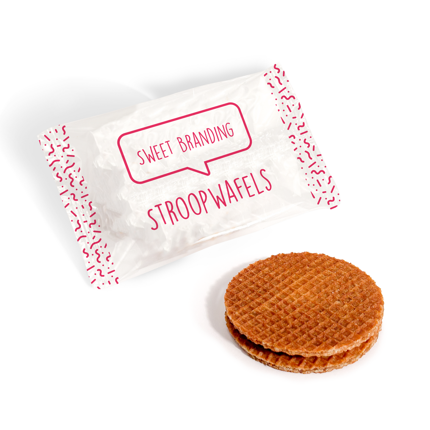 Flow Wrap Stroopwafels x2 Sweets & Confectionery Black and White London