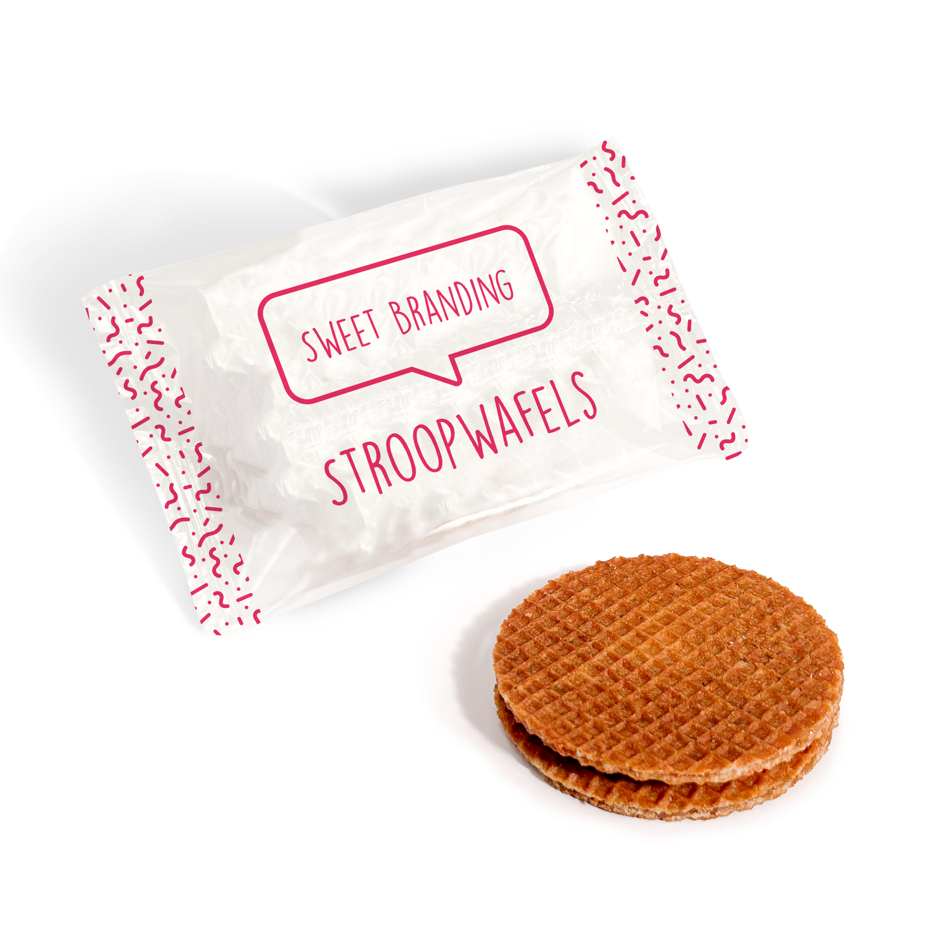 Flow Wrap Stroopwafels x2 Sweets & Confectionery Black and White London