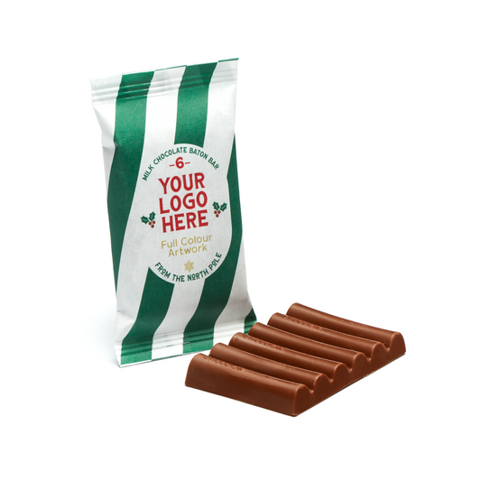 Winter Collection - 6 Baton Bar - Milk Chocolate² - 41% Cocoa  Black and White London