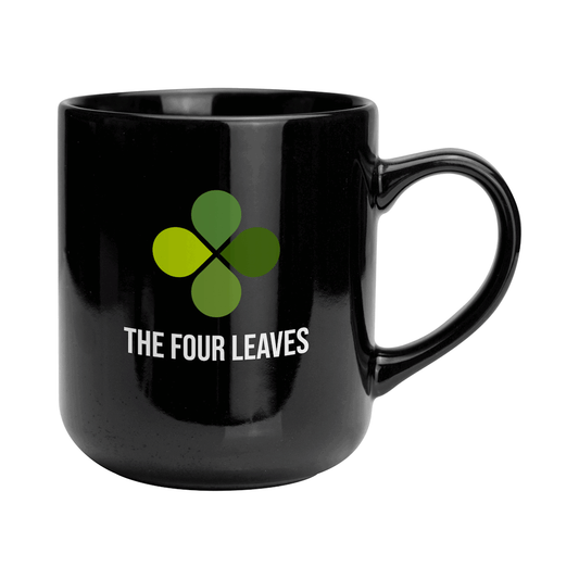 Clover Mug in Black  Black and White London