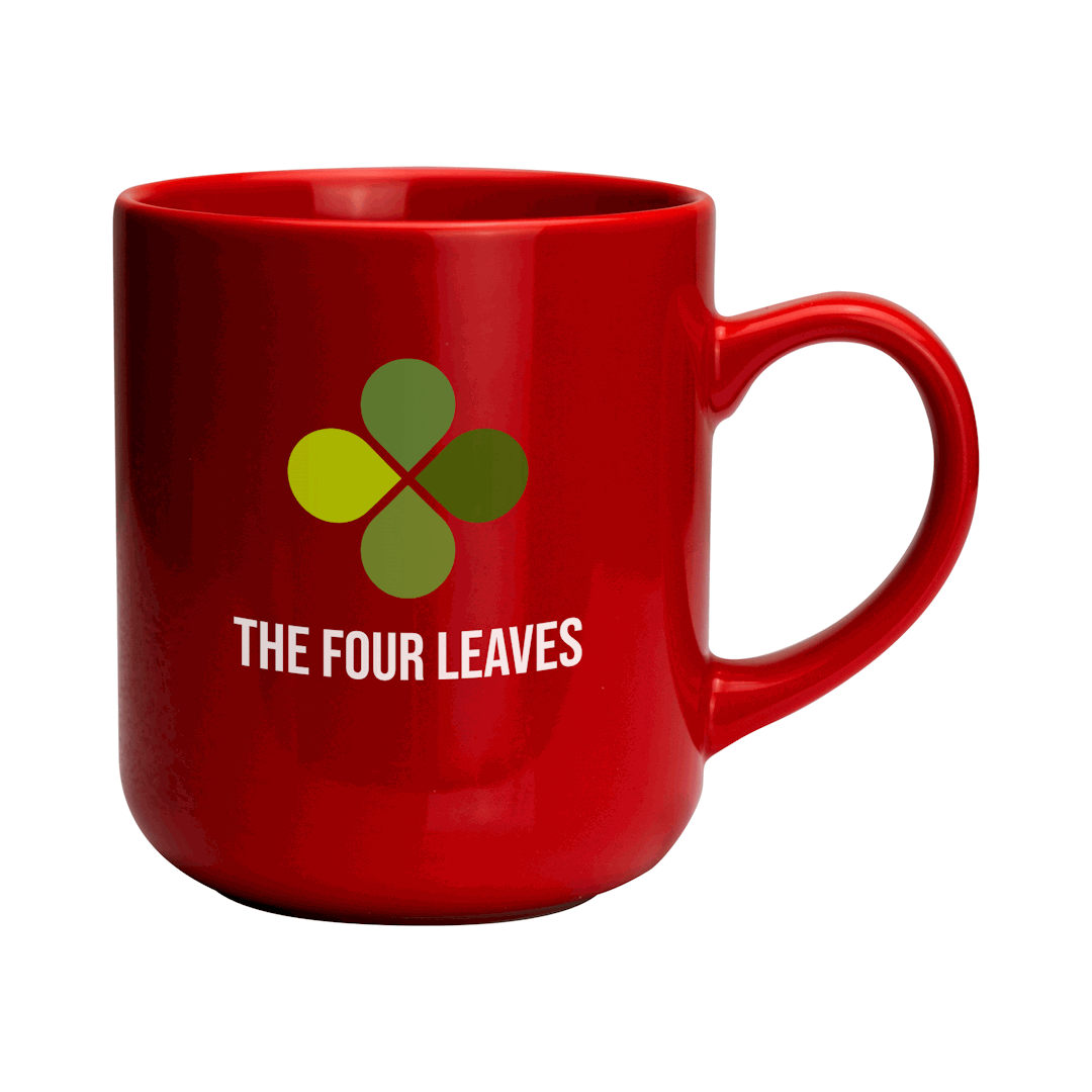 Clover Mug in Red  Black and White London