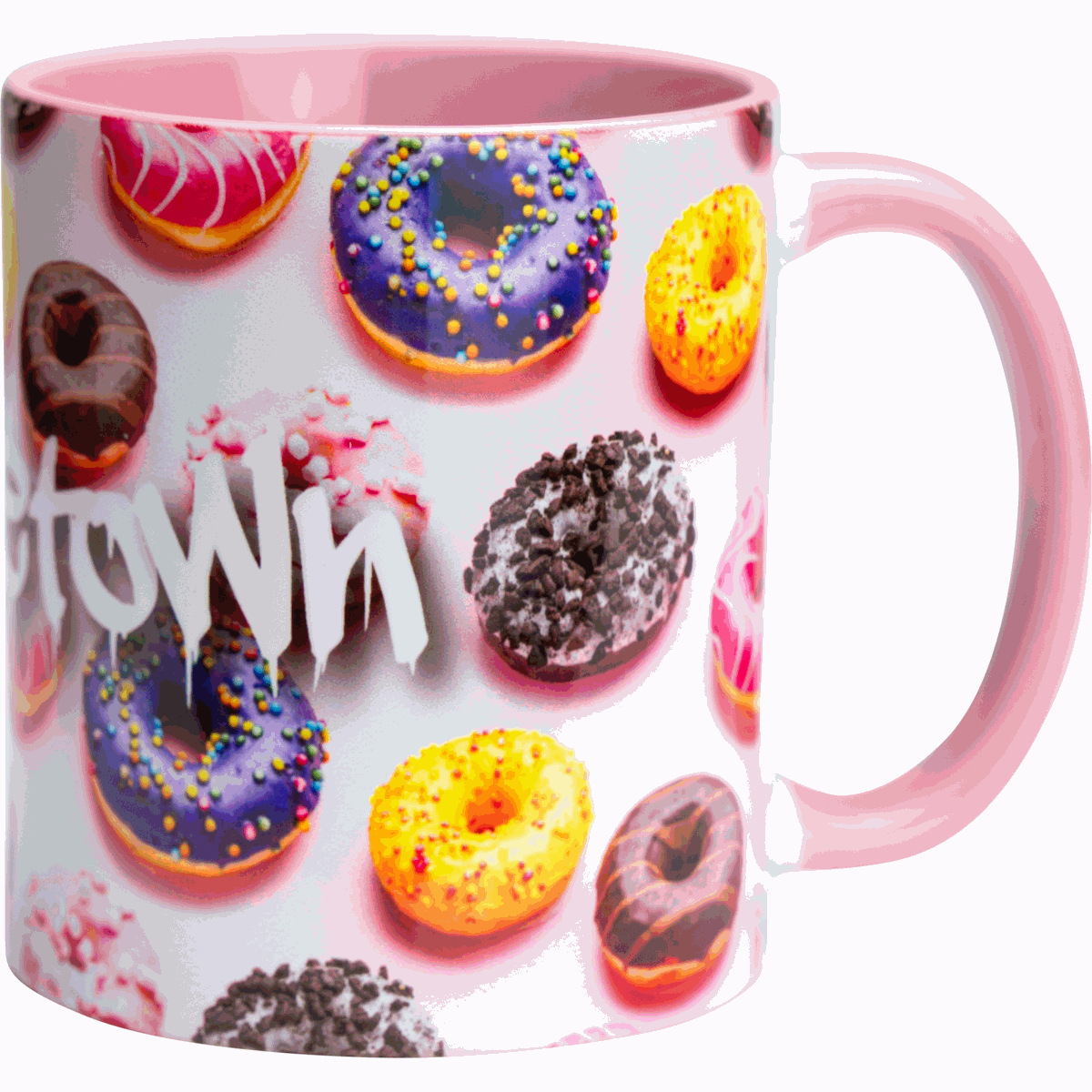 Two-ToneFull Colour Mug Pink  Black and White London