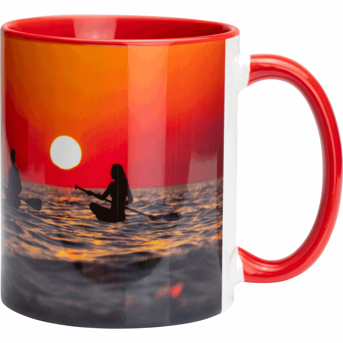 Two-Tone Full Colour Mug Red  Black and White London