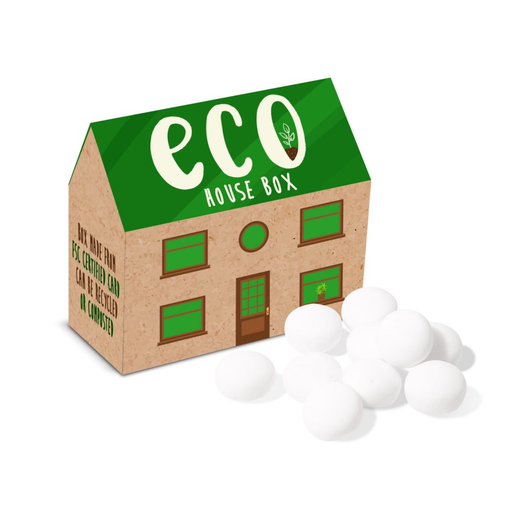 Eco House Box with Mint Imperials  Black and White London