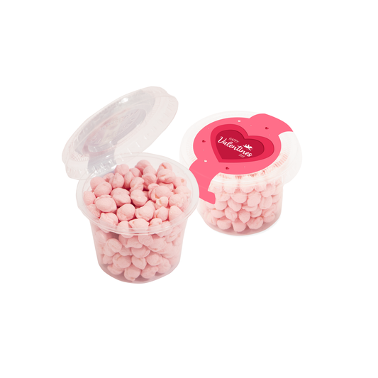 Valentines Eco Mini Pot Strawberry Millions® Sweets & Confectionery Black and White London