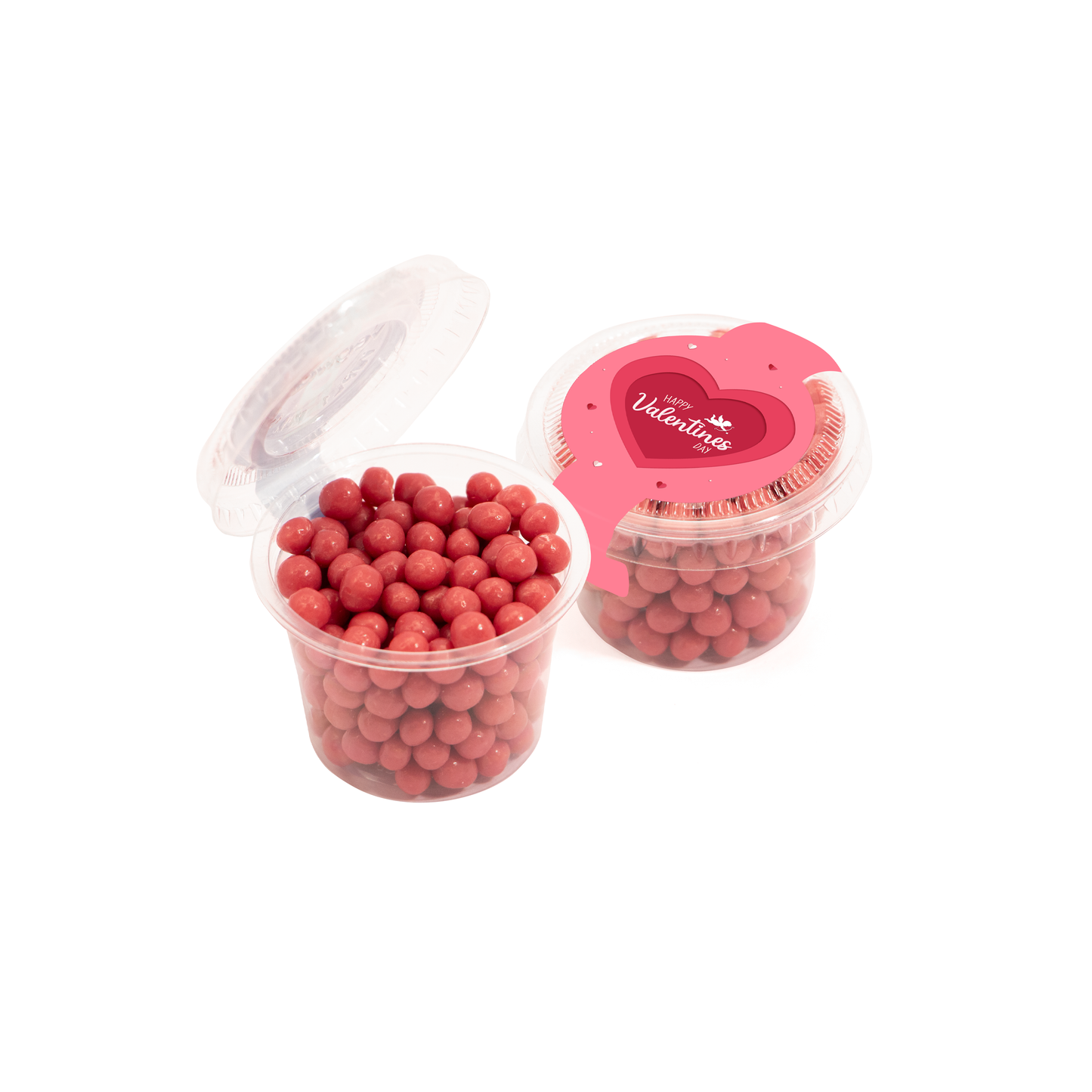 Valentines Eco Mini Pot Ruby Chocolate Pearls Sweets & Confectionery Black and White London