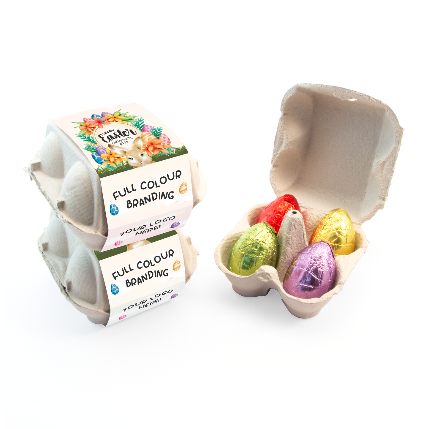 Easter Egg Box Hollow Chocolate Eggs x4 Easter Sweet Treats Black and White London