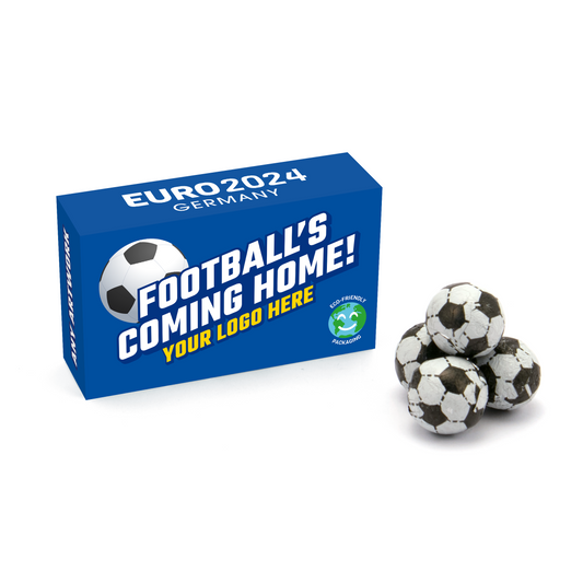 Euro 2024 Eco Maxi Box Chocolate Footballs Sweets & Confectionery Black and White London