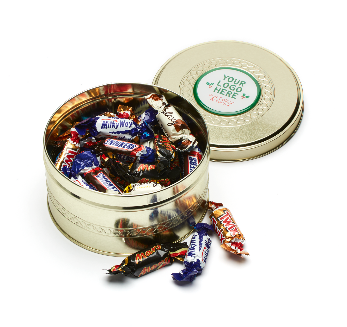 Winter Collection - Gold Treat Tin - Celebrations  Black and White London