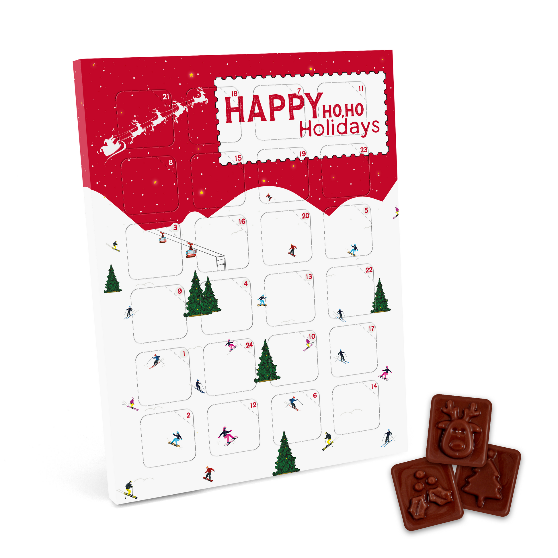 Advent Calendars - Maxi Advent Calendar - Vegan Dark Chocolate - 71% Cocoa  Black and White London