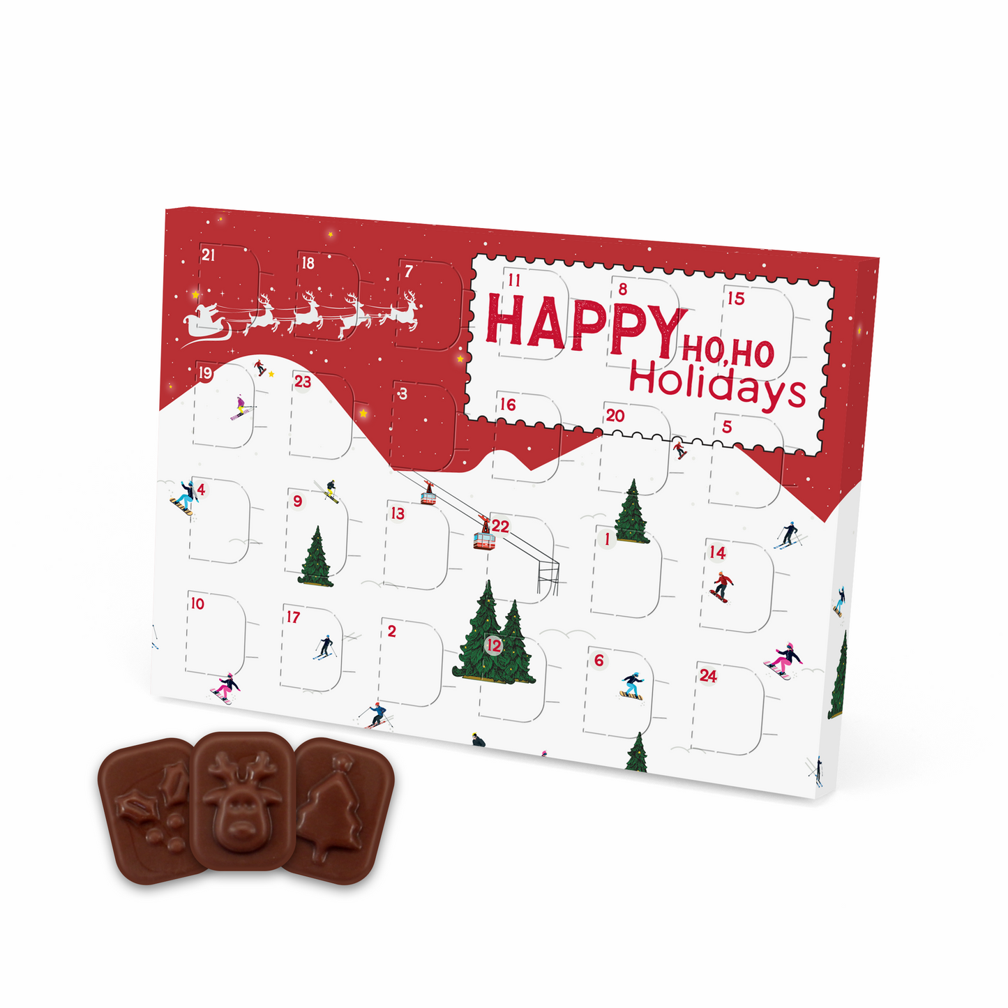 Advent Calendars - Mini Advent Calendar - Vegan Dark Chocolate - 71% Cocoa  Black and White London