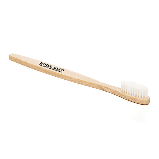 Bamboo Toothbrush With Nylon Bristles Cosmetics & Accessories Black and White London