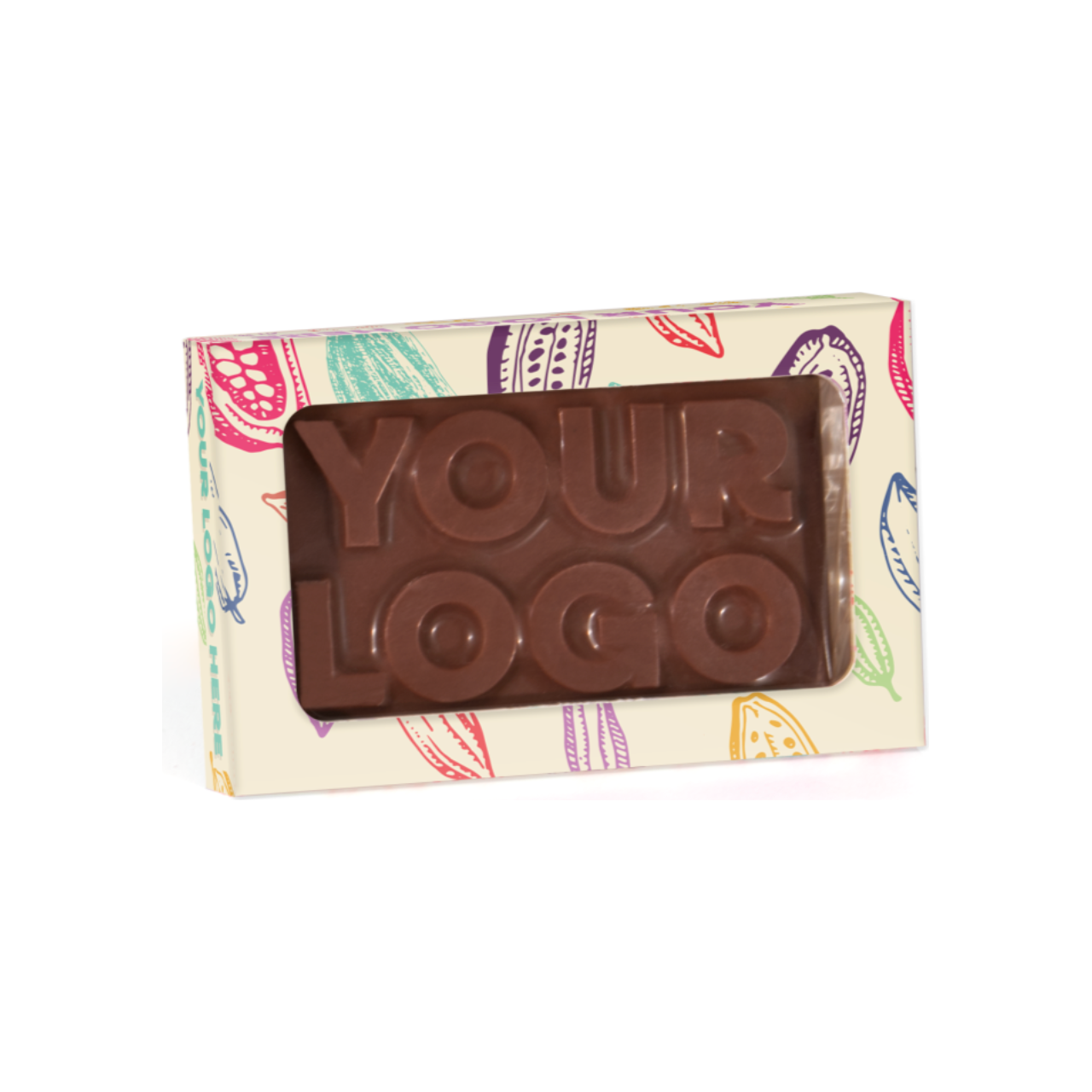 3D Bespoke Dark Chocolate Bar With Eco Window Box - Vegan Dark Chocolate 71% Cocoa  Black and White London
