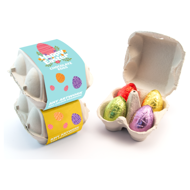 Easter Egg Box with Hollow Chocolate Eggs  Black and White London