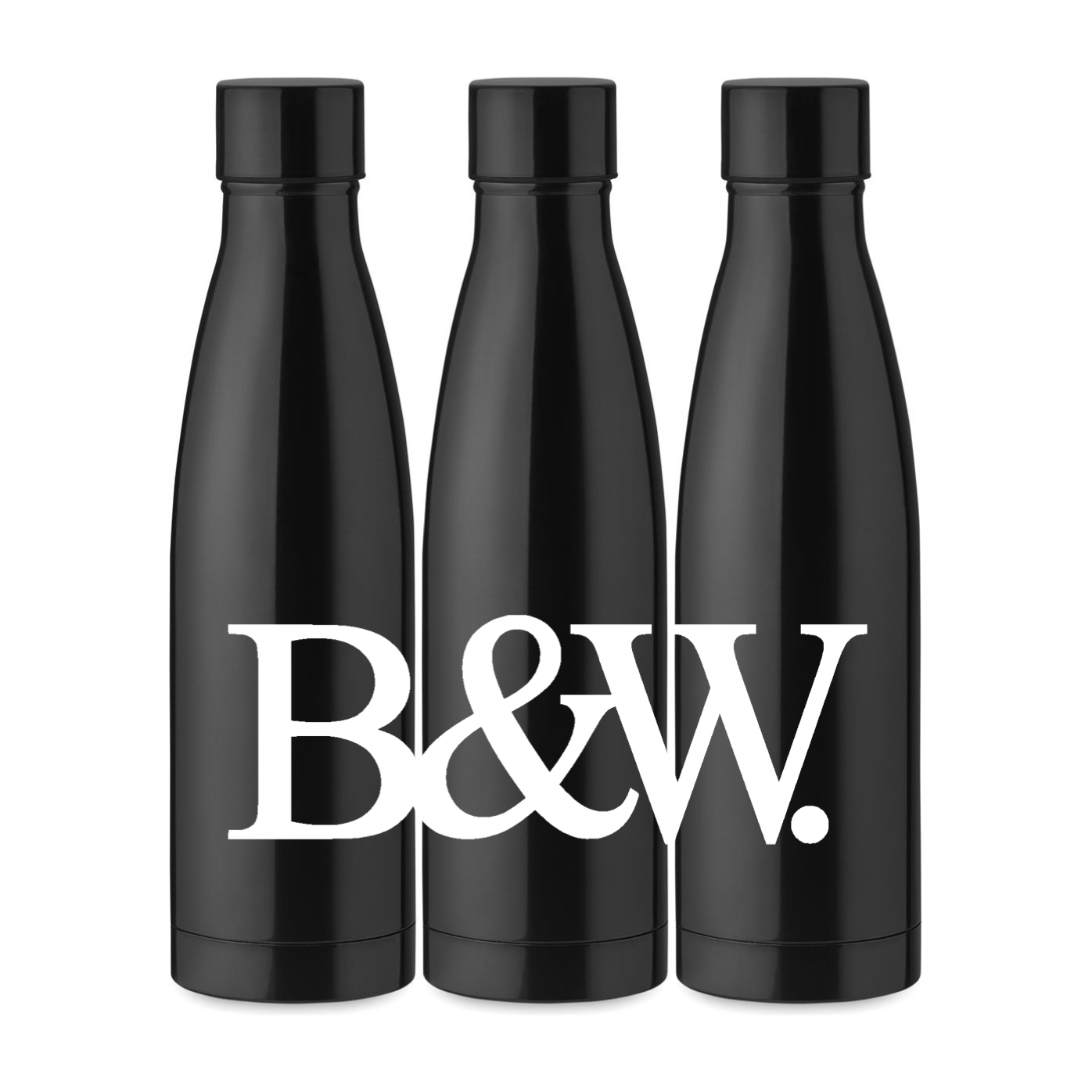 Stainless Steel Chromatic Bottle  Black and White London