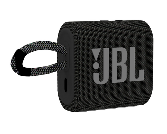 Custom Printed JBL GO 3 Speaker in Black Speakers Black and White London