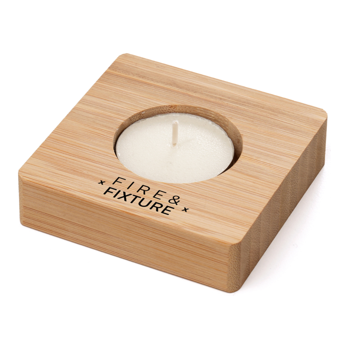 Bamboo Tealight Holder (Includes Tealight) Candles Black and White London