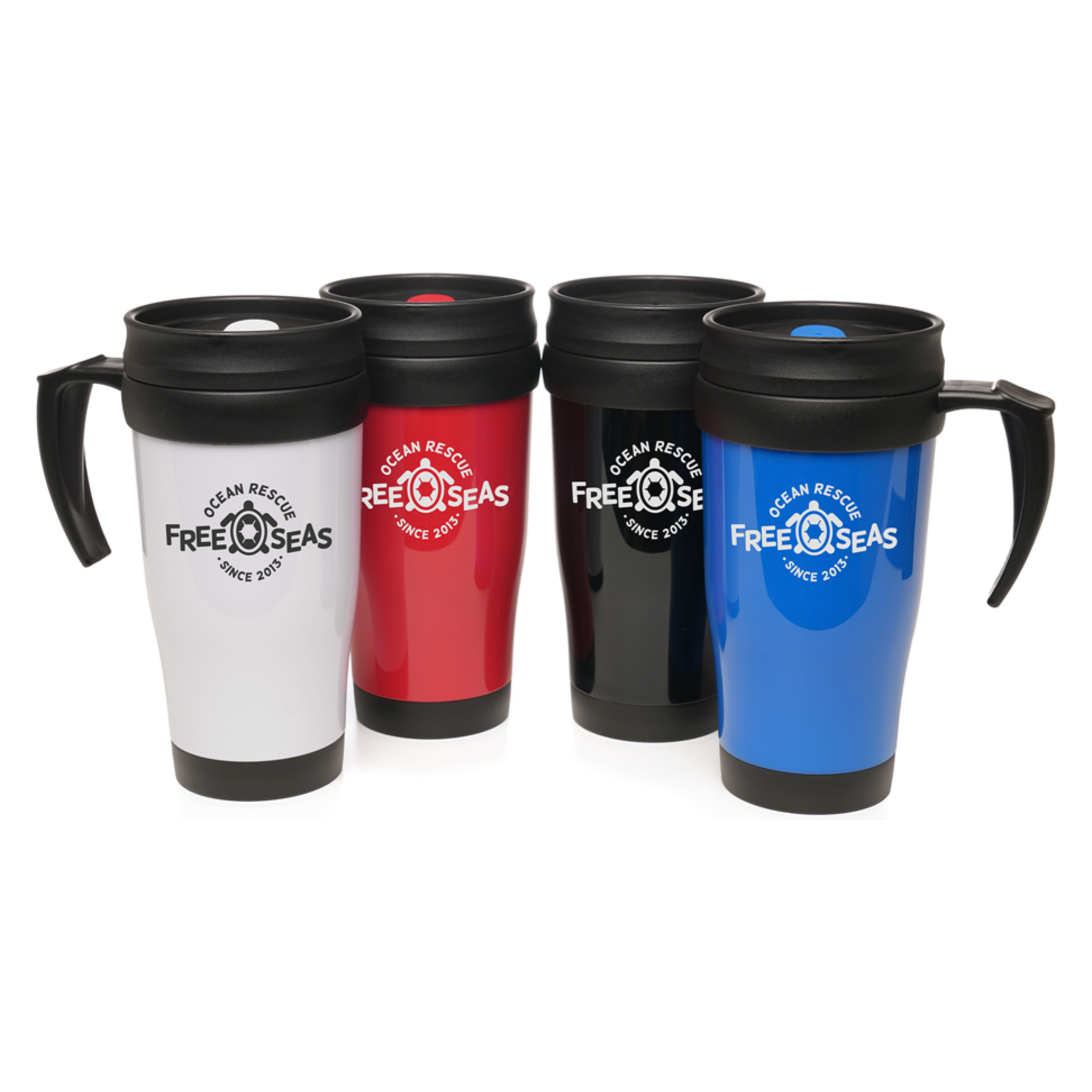 Polo Plus Recycled 400ml Travel Mug Travel Mugs & Bottles Black and White London