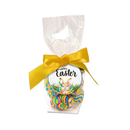 Easter Swing Tag Bag Cream 'n Crunch Eggs Easter Sweet Treats Black and White London