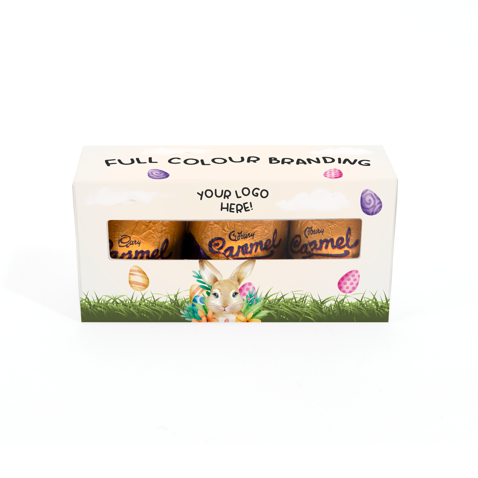 Easter Triple Egg Box Caramel Egg x3 Easter Sweet Treats Black and White London