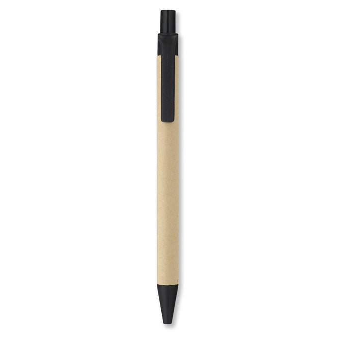 Paper & Biodegradable Corn Pen in Natural/Black  Black and White London