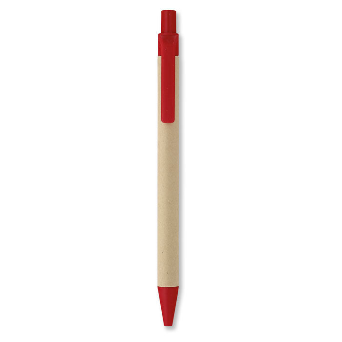 Paper & Biodegradable Corn Pen in Natural/Red  Black and White London