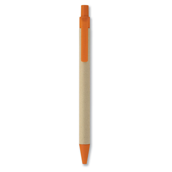 Paper & Biodegradable Corn Pen in Natural/Orange  Black and White London
