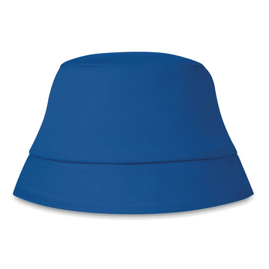 Cotton Bucket Hat in Royal Blue Hats & Caps Black and White London