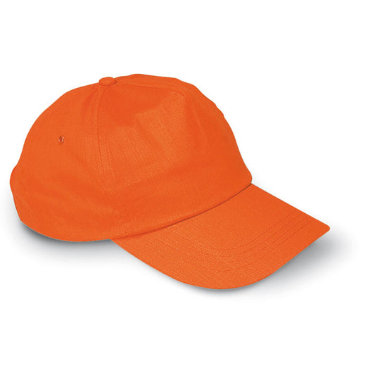 Cotton Twill Baseball Cap in Orange Hats & Caps Black and White London