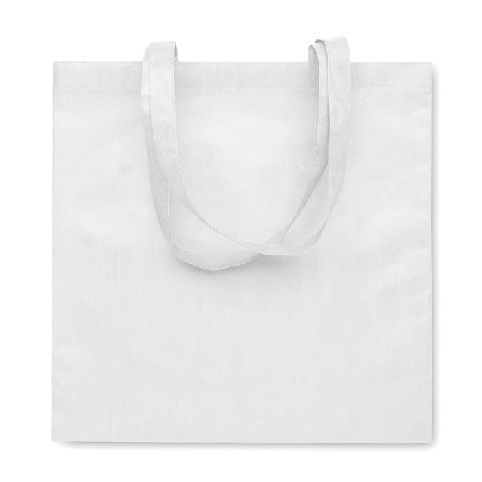 Recycled RPET Non-Woven Tote Bag in White Recycled Tote Bags Black and White London