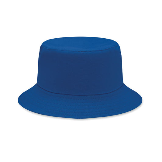 Brushed Cotton Sun Bucket Hat in Royal Blue Hats & Caps Black and White London