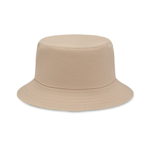 Brushed Cotton Sun Bucket Hat in Beige Hats & Caps Black and White London