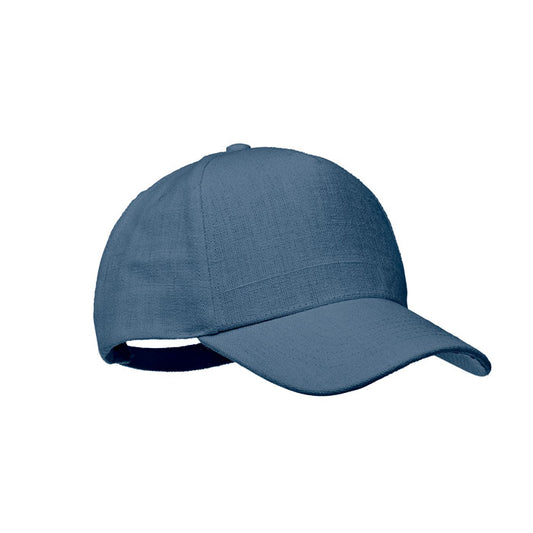 Hemp Baseball Cap in Blue Hats & Caps Black and White London