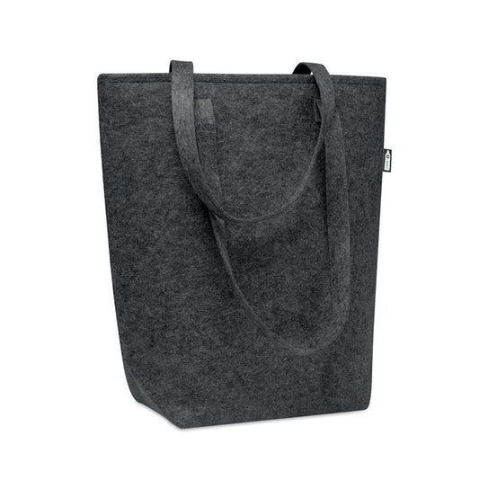 Recycled RPET Felt Tote Bag in Dark Grey Tote Bags Black and White London