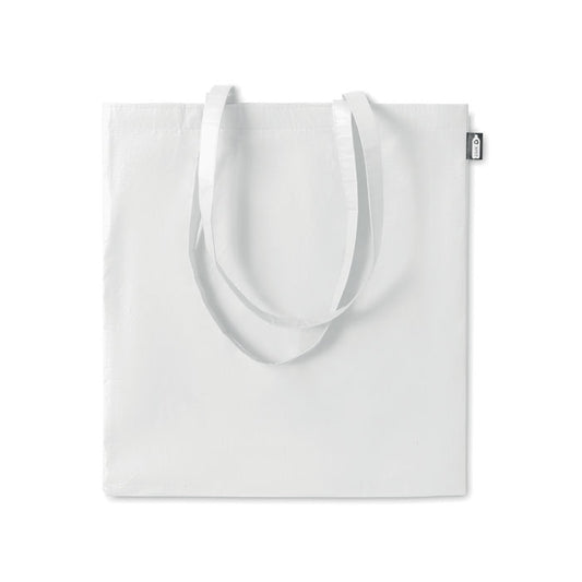 Non-Woven RPET Recycled Tote Bag in White Tote Bags Black and White London