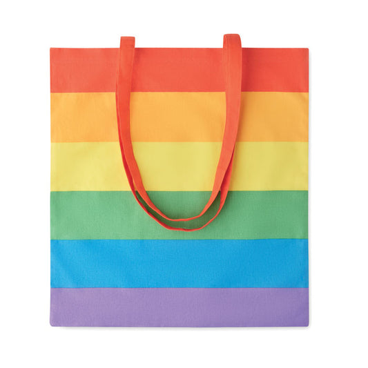 6.5oz Pride Rainbow Cotton Tote Bag Tote Bags Black and White London