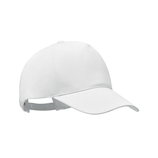 Organic Cotton Baseball Cap in White Hats & Caps Black and White London