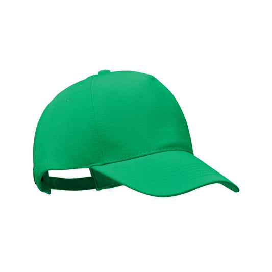 Organic Cotton Baseball Cap in Green Hats & Caps Black and White London