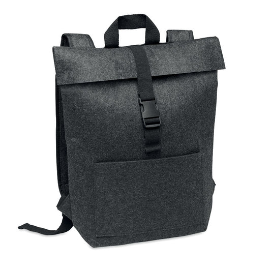 RPET Felt Backpack  Black and White London