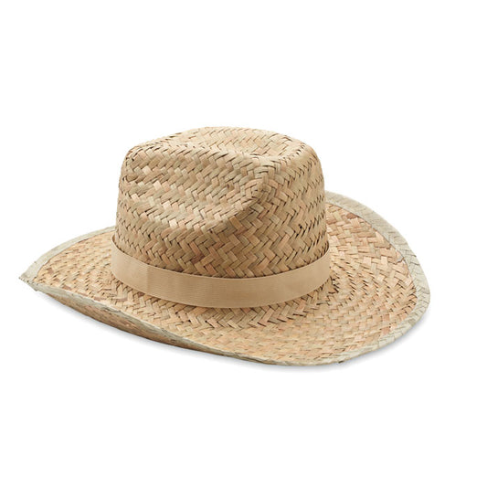 Natural/Beige Straw Cowboy Hat Hats & Caps Black and White London