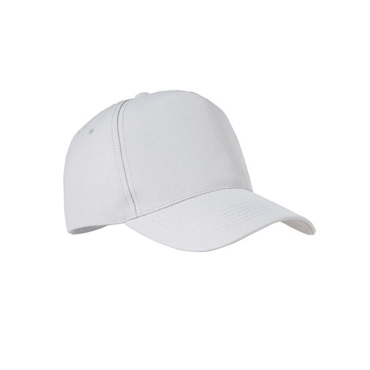 Recycled RPET 5 Panel Baseball Cap in White Hats & Caps Black and White London