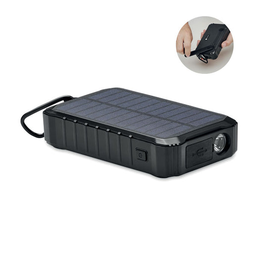 8000 mAh Solar Dynamo Charger  Black and White London