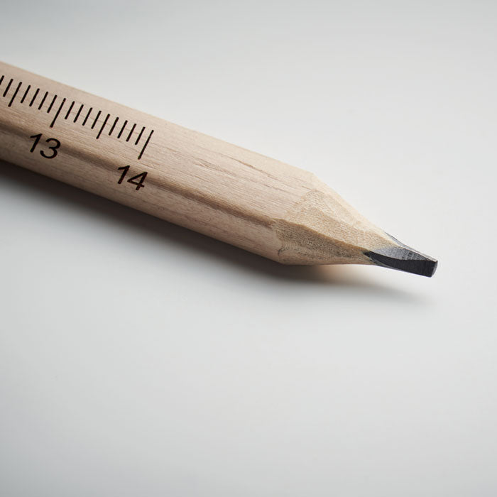 Carpenters Pencil With Ruler  Black and White London