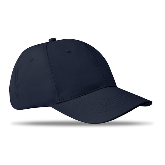 6 Panel Cotton Twill Baseball Cap in Navy Blue Hats & Caps Black and White London