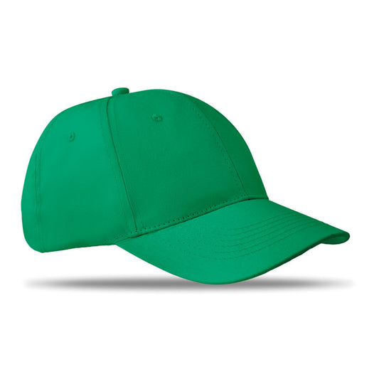 6 Panel Cotton Twill Baseball Cap in Green Hats & Caps Black and White London