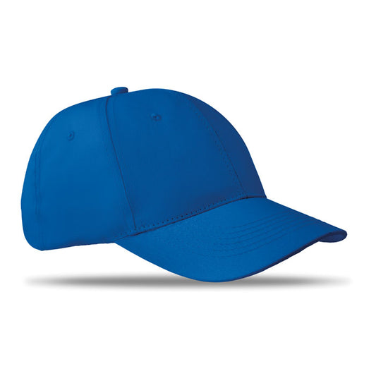 6 Panel Cotton Twill Baseball Cap in Royal Blue Hats & Caps Black and White London