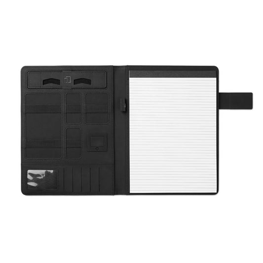 A4 Folder With Power Bank  Black and White London