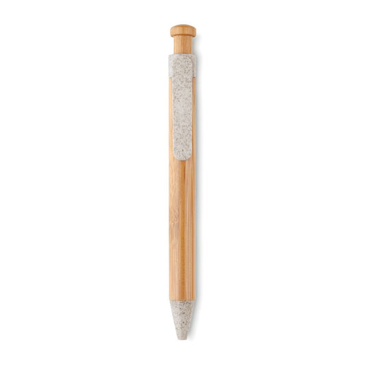 Bamboo/Wheat-Straw ABS Ball Pen  Black and White London