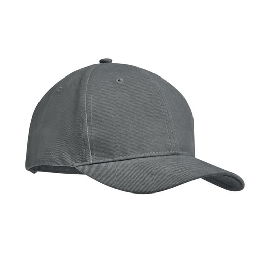 Brushed Heavy Cotton Baseball Cap in Grey Hats & Caps Black and White London