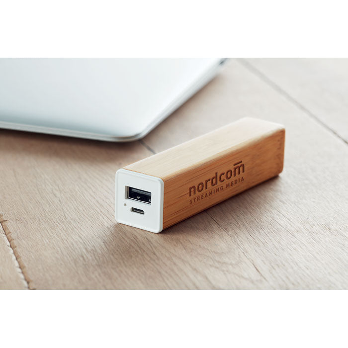 Power Bank Bamboo 2200 mAh  Black and White London